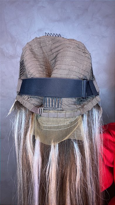 Peruca Lace Front Cabelo Humano Maria Antonieta detalhe do ajuste
