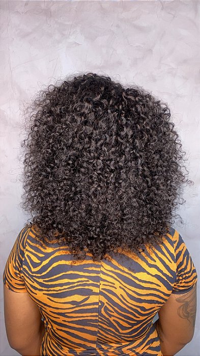Peruca Lace Front Cabelo Humano Cacheado Jerry costas