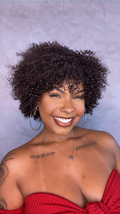 Peruca Afro Nikki caimento frontal