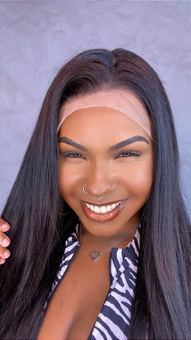Peruca Lace Front Cabelo Humano Madame detalhe
