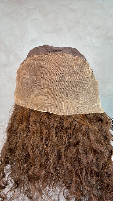 Peruca Lace Front Cabelo Humano Cacheado Katy parte interna