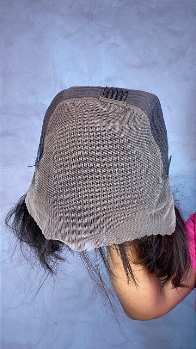 Parte interna da Peruca Lace Front Cabelo Humano Tania Cut