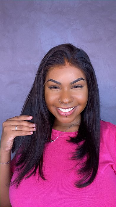 Peruca Lace Front HD Luna lateral