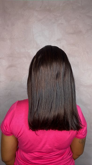 Peruca Lace Front HD Luna vista de costas