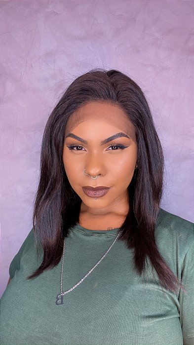 Peruca Lace 360 Cabelo Humano Inara frente natural