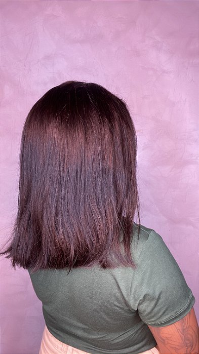 Peruca Lace 360 Cabelo Humano Inara vista de costas