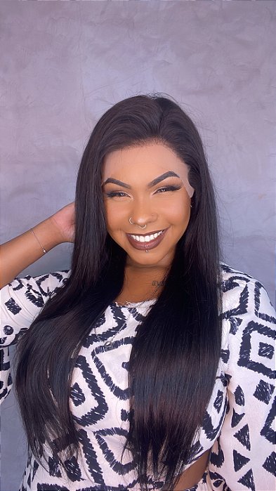 Peruca Lace Front Cabelo Humano Pola caimento
