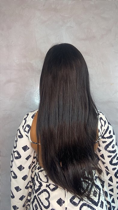 Peruca Lace Front Cabelo Humano Pola comprimento nas costas