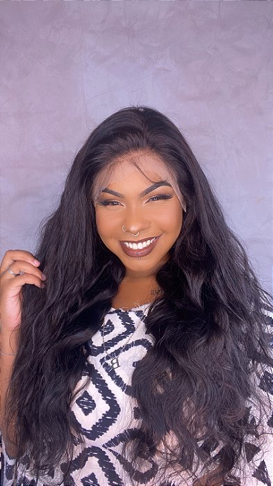 Peruca Lace Front Cabelo Humano Ondulado Hildy detalhe