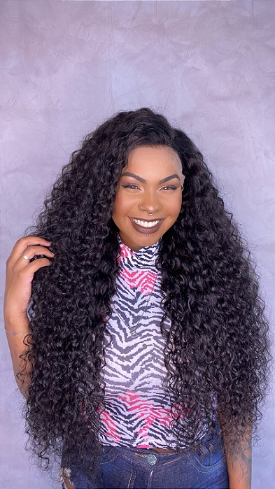 Peruca Lace Front Cabelo Humano Cacheado Balida 30”