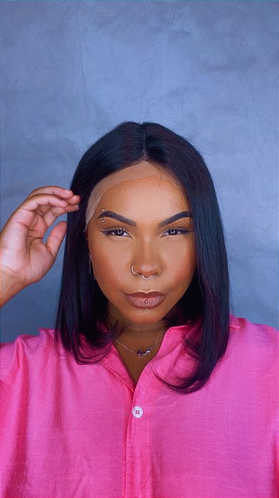 Peruca Lace Front Cabelo Humano Sabrina lateral