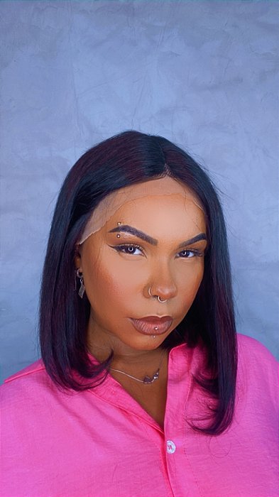 Peruca Lace Front Cabelo Humano Sabrina acabamento frontal