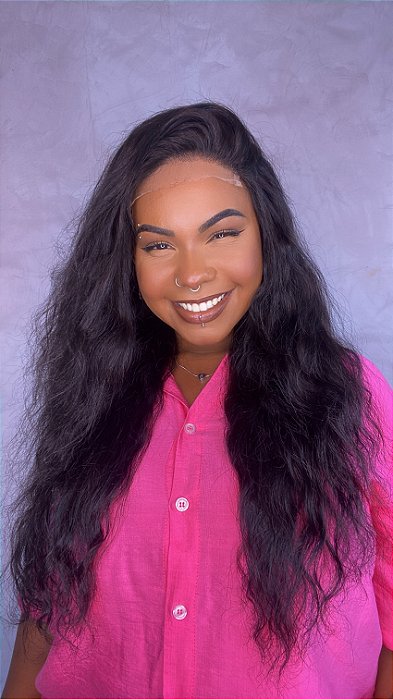 Peruca Prótese Lace 5x5 Cabelo Humano Ondulado Gloc volume