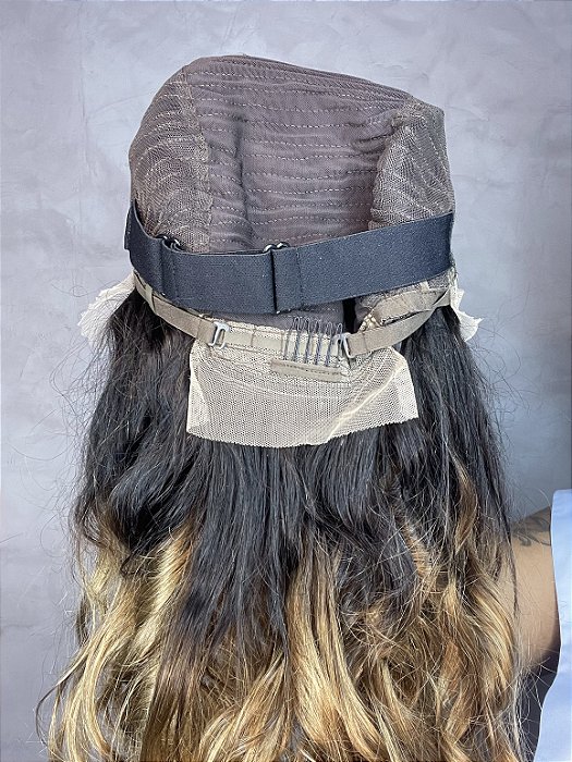 Detalhe da touca da Peruca Lace Front Cabelo Humano Kate 22