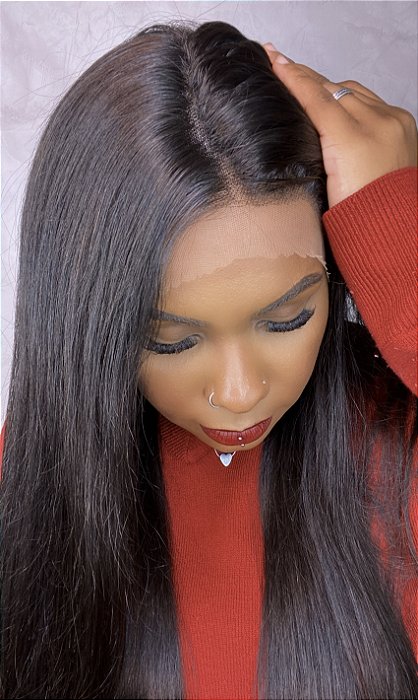 Peruca Full Lace Glueless Raridade 24 detalhe frontal