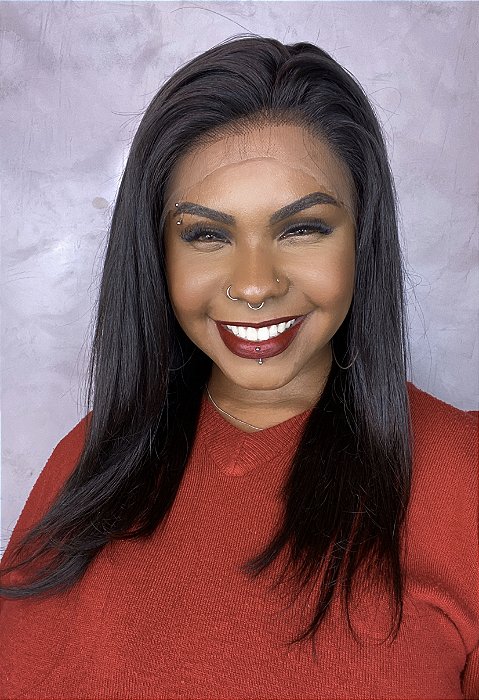 Peruca Full Lace Glueless Raridade 16 caimento frontal
