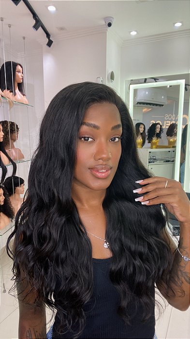 Peruca Lace Front Cabelo Humano Ondulado Letícia 22