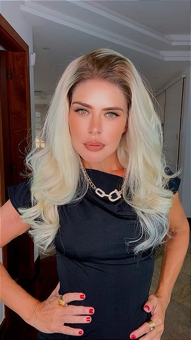 Grace Kelly Ombré Loiro Claríssimo acabamento frontal