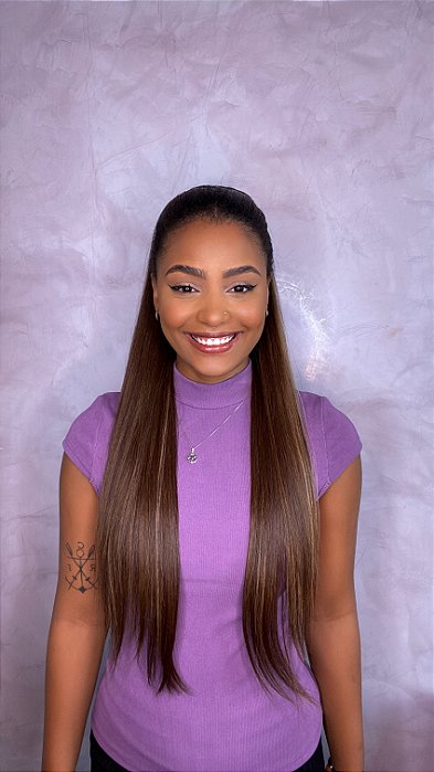 Rabo de Cavalo Fibra Premium Lisa 31 cor R4/33/27#