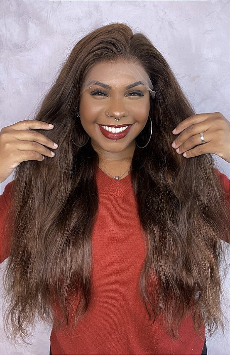 Peruca Lace Front Cabelo Humano Diana volume