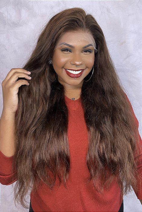 Peruca Lace Front Cabelo Humano Diana caimento