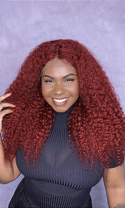 Peruca T Lace Cabelo Humano Cacheado Ravena