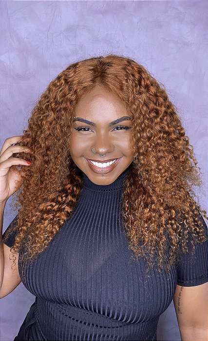 Peruca Lace Front Flora detalhe frontal