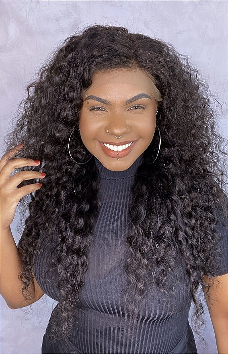 Peruca Lace Front Cabelo Humano Cacheado Eloá