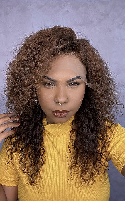 Peruca Lace Front Ionice cachos naturais
