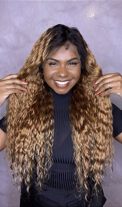 Peruca Lace Front Cabelo Humano Cacheado Marissa