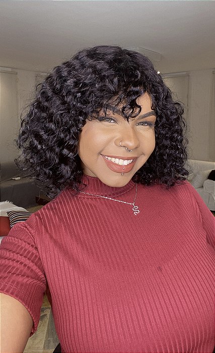 Peruca Miolo Lace Cabelo Humano Camila Lux Preta