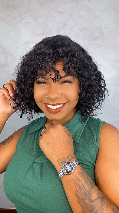 Peruca Miolo Lace Cabelo Humano July Lux Preta