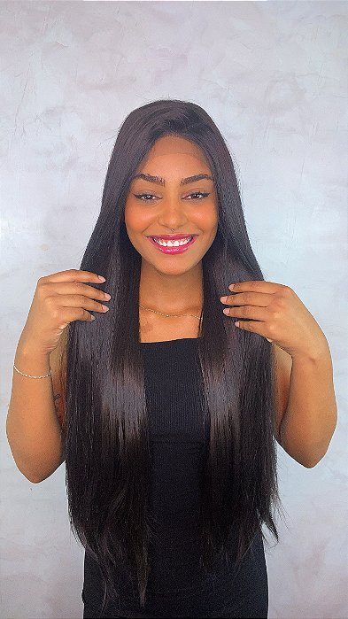 Peruca Lace Front Fibra Futura Marcelly Preta