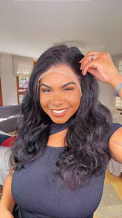 Peruca Lace Front Cabelo Humano Europa Suíce lateral