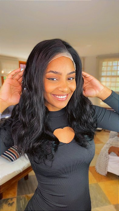 Peruca Lace Front Cabelo Humano Europa Suíce detalhe