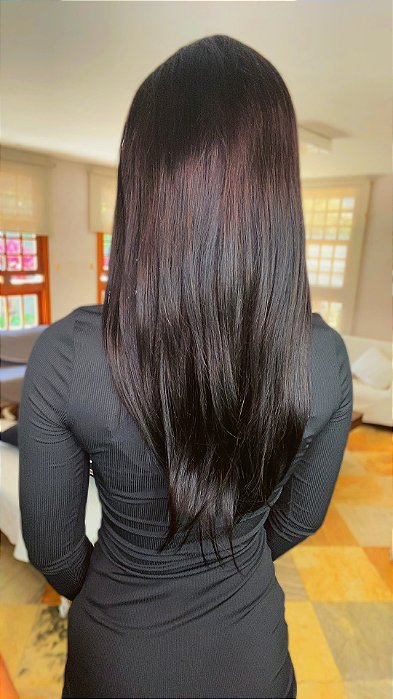 Peruca Lace Front Cabelo Humano Antonela 16 vista de costas