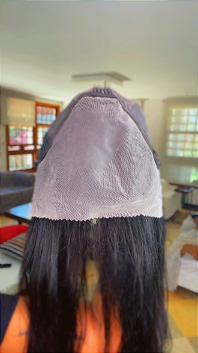 Peruca Lace Front Cabelo Humano Antonela 22 parte interna