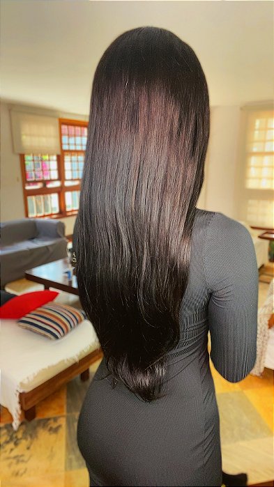 Peruca Lace Front Cabelo Humano Antonela 22 lateral