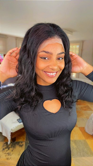 Peruca Lace Front Cabelo Humano Ondulado Lily 18”