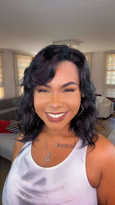 Peruca Lace Front L part Cabelo Humano Briar 1B