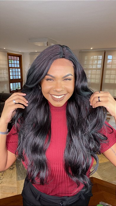 Peruca Fake Scalp Fibra Premium Inna 1B