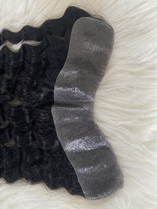 Prótese capilar tempora headline cacheada cor 1B#