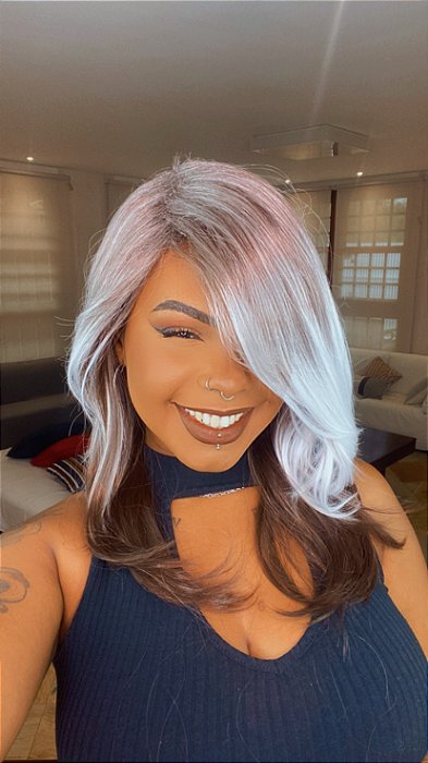 Peruca Fibra Futura Sol Platinada