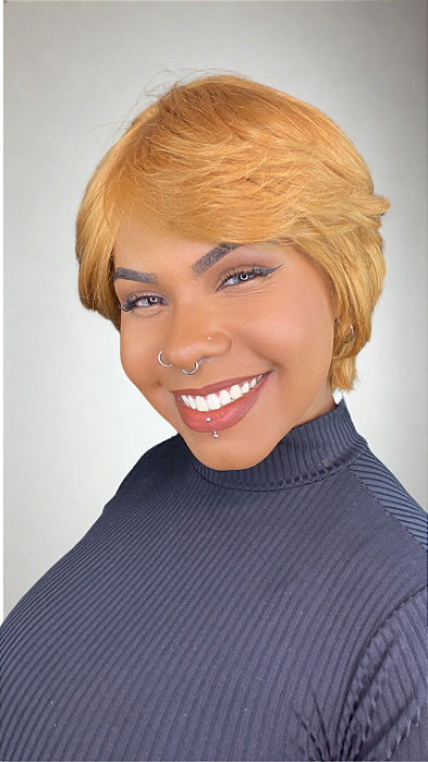 Peruca Fibra Futura Pixie Krs 509 Ariela Loiro 27