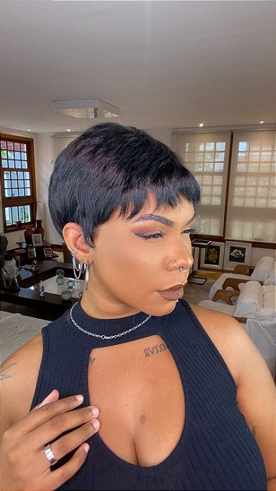 Peruca Fibra Premium Pixie Leah 1B