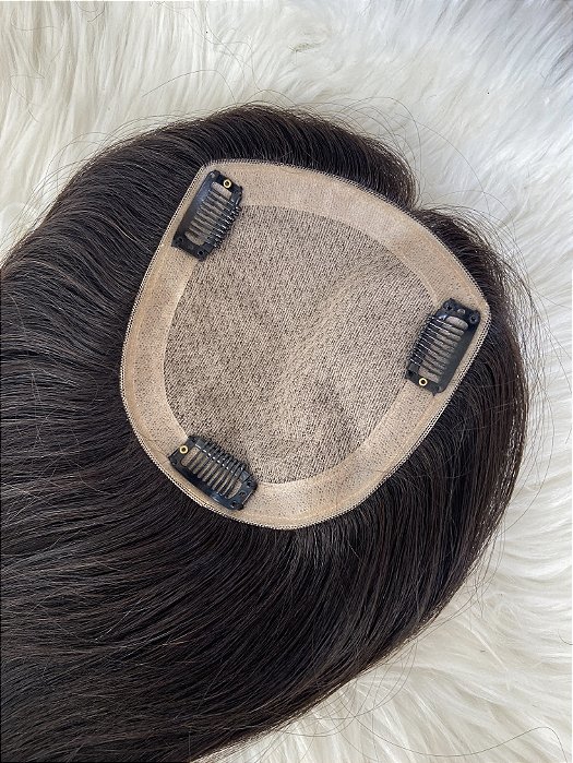 Prótese Capilar Cabelo Humano Removível Fake Scalp M