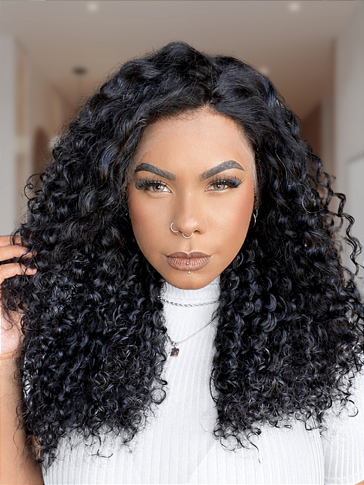 Peruca Lace Front Cabelo Humano Cacheado Iza