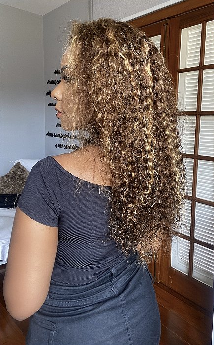 Peruca Lace Front Cabelo Humano Cacheado Liam