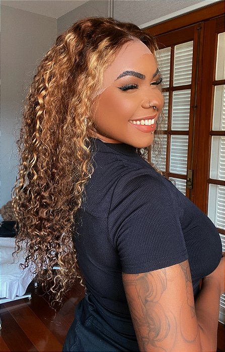 Peruca Lace Front Cabelo Humano Cacheado Liam