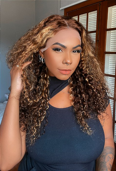 Peruca Lace Front Cabelo Humano Cacheado Liam